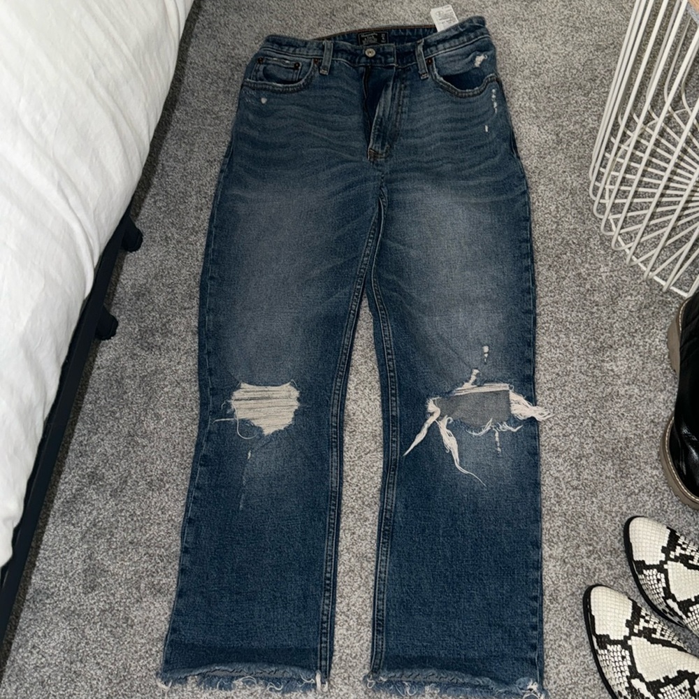 Abercrombie ankle straight jeans